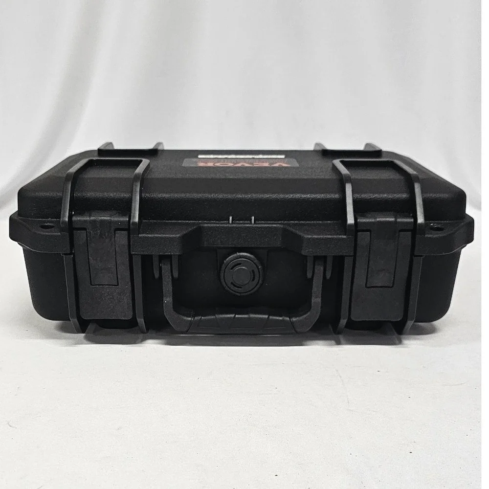 VEVOR Hard Shell Protective Case with Foam Black Rugged Equipment Carry Box